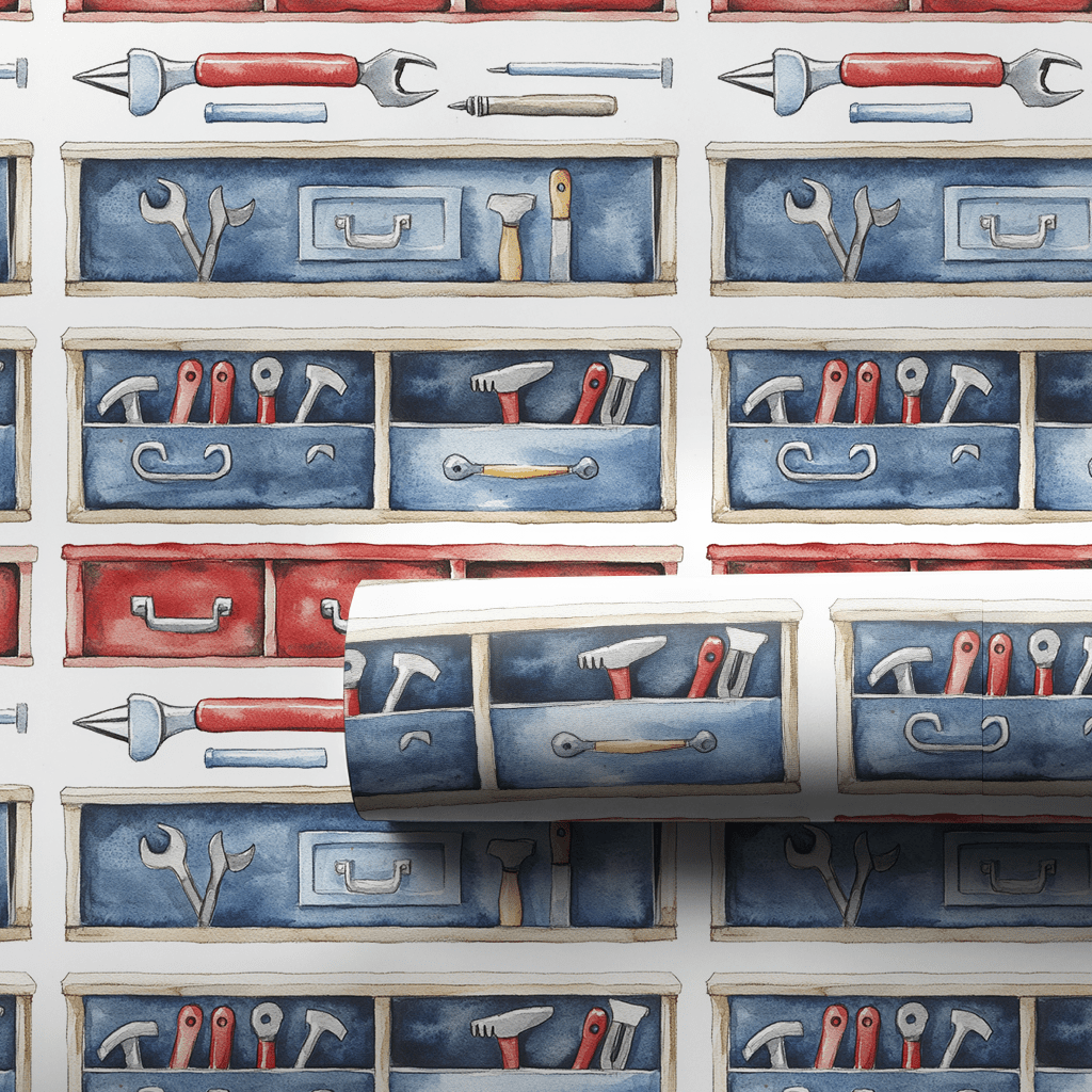 Full Throttle Toolbox - Wrapping Paper - Aspen & Arlo