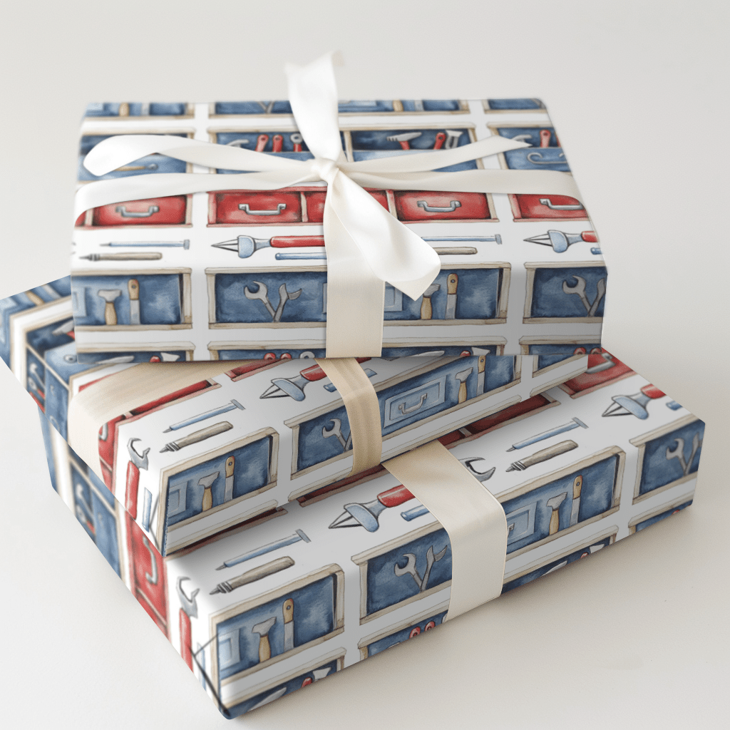 Full Throttle Toolbox - Wrapping Paper - Aspen & Arlo