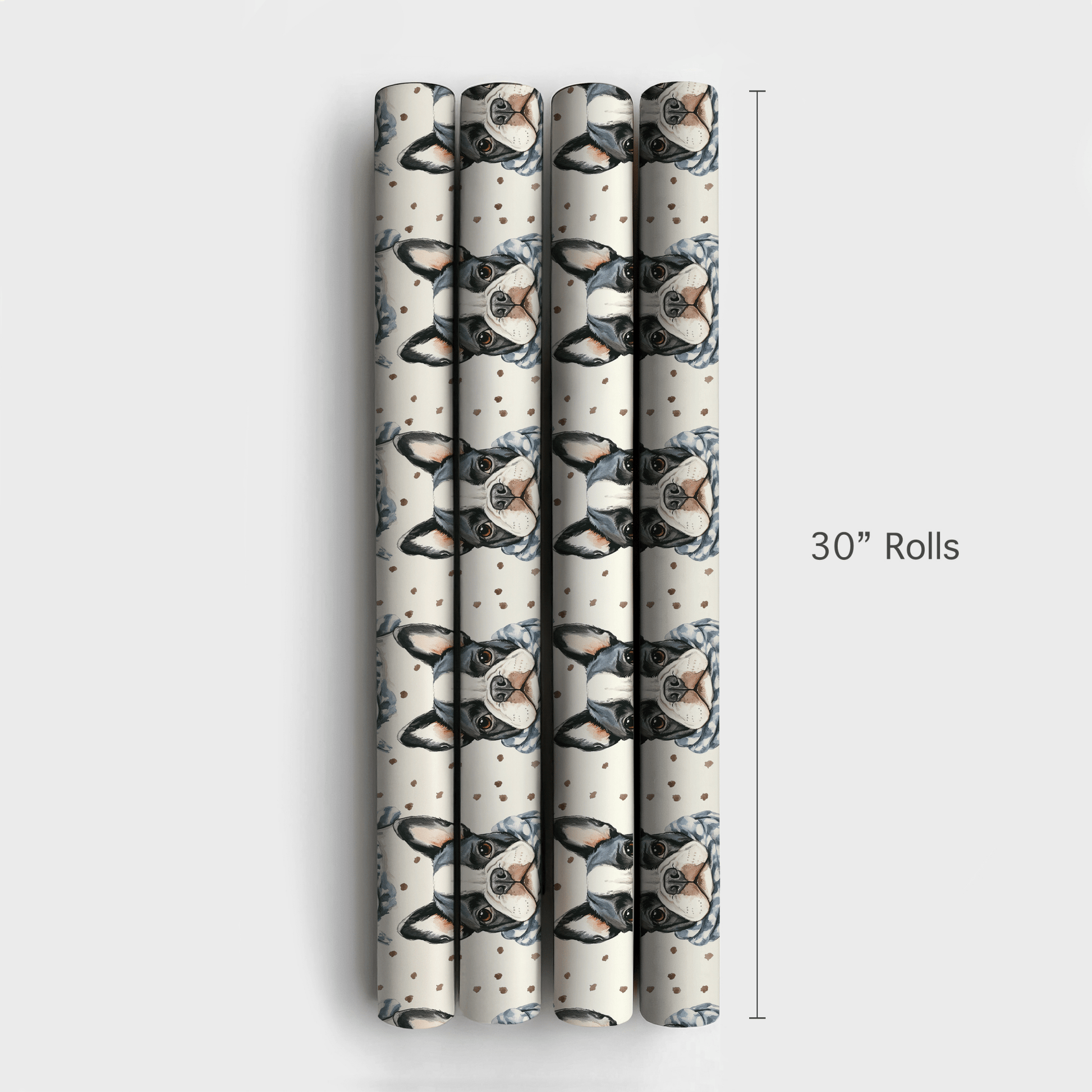 Bundle Up with the Black Frenchie - Wrapping Paper - Aspen & Arlo