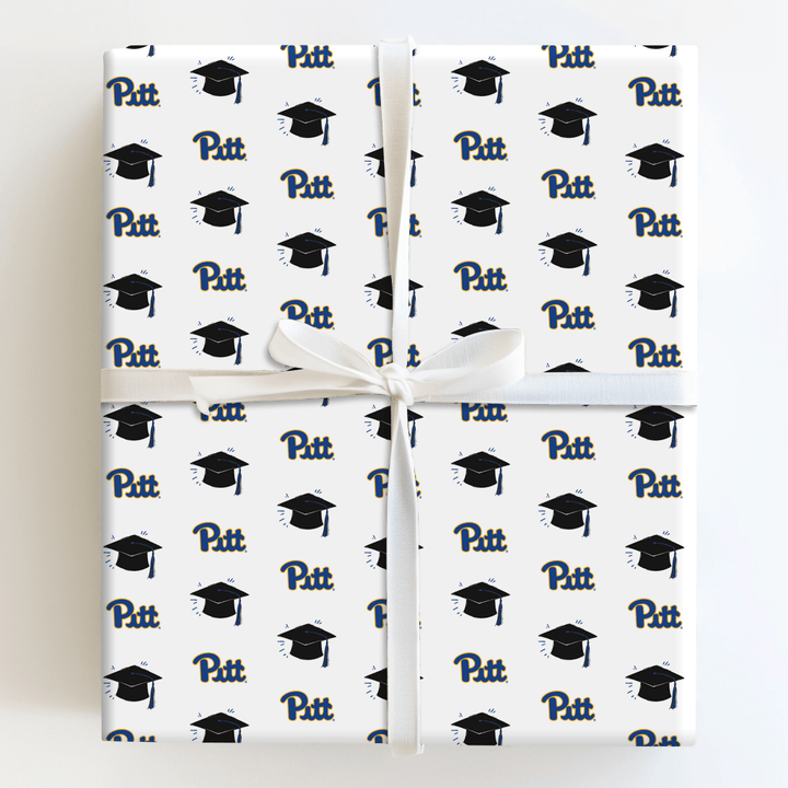 Hats off to the Pitt Grad - Wrapping Paper - Aspen & Arlo