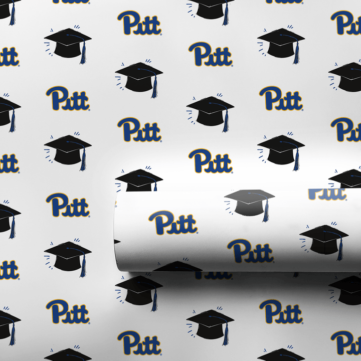 Hats off to the Pitt Grad - Wrapping Paper - Aspen & Arlo