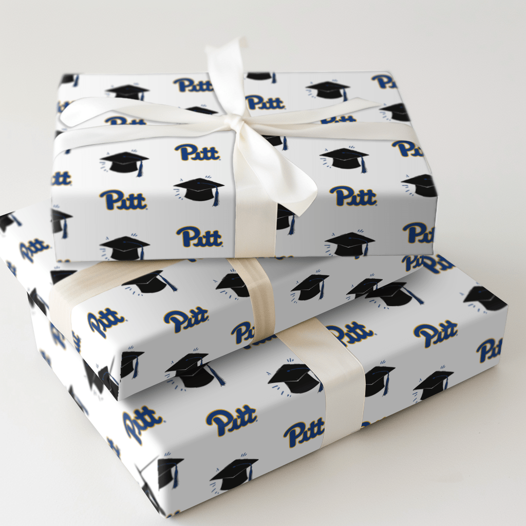 Hats off to the Pitt Grad - Wrapping Paper - Aspen & Arlo