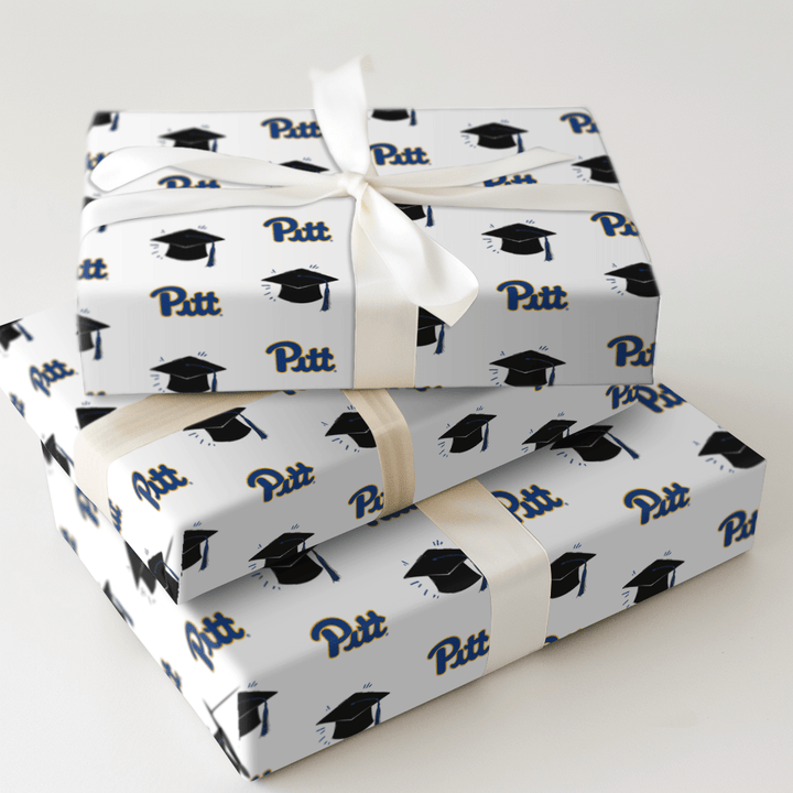 Hats off to the Pitt Grad - Wrapping Paper - Aspen & Arlo