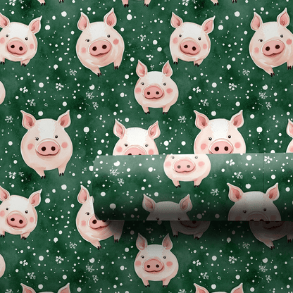 Pigs in a Snow Blanket - Wrapping Paper - Aspen & Arlo