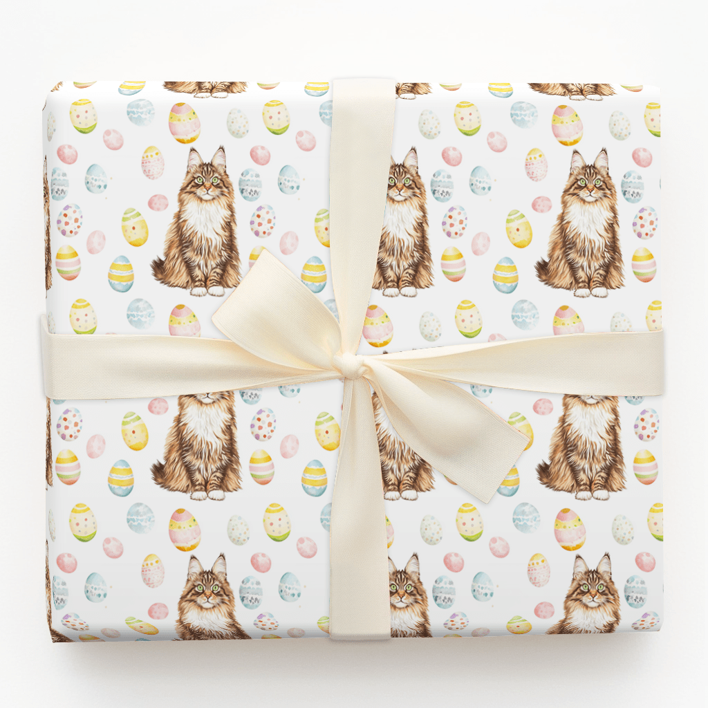 Easter Eggs with the Maine Coon - Wrapping Paper - Aspen & Arlo