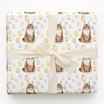 Easter Eggs with the Maine Coon - Wrapping Paper - Aspen & Arlo