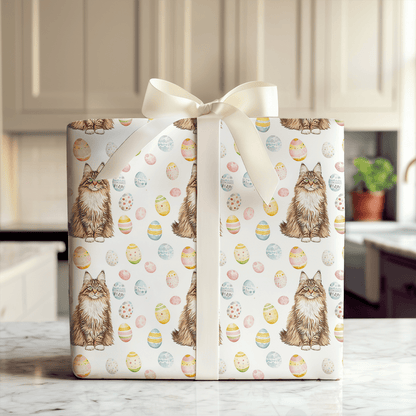 Easter Eggs with the Maine Coon - Wrapping Paper - Aspen & Arlo