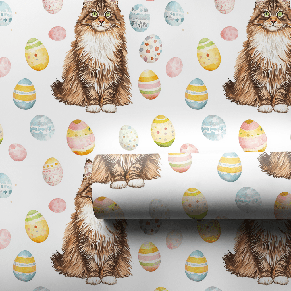 Easter Eggs with the Maine Coon - Wrapping Paper - Aspen & Arlo