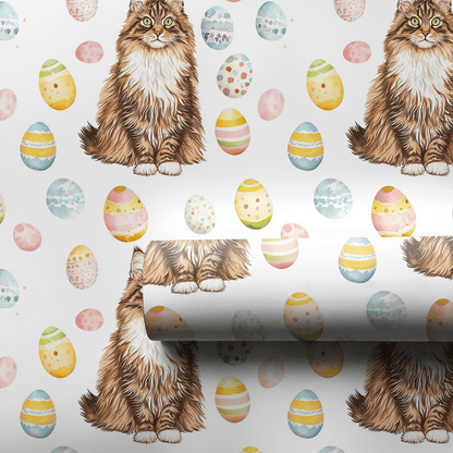 Easter Eggs with the Maine Coon - Wrapping Paper - Aspen & Arlo