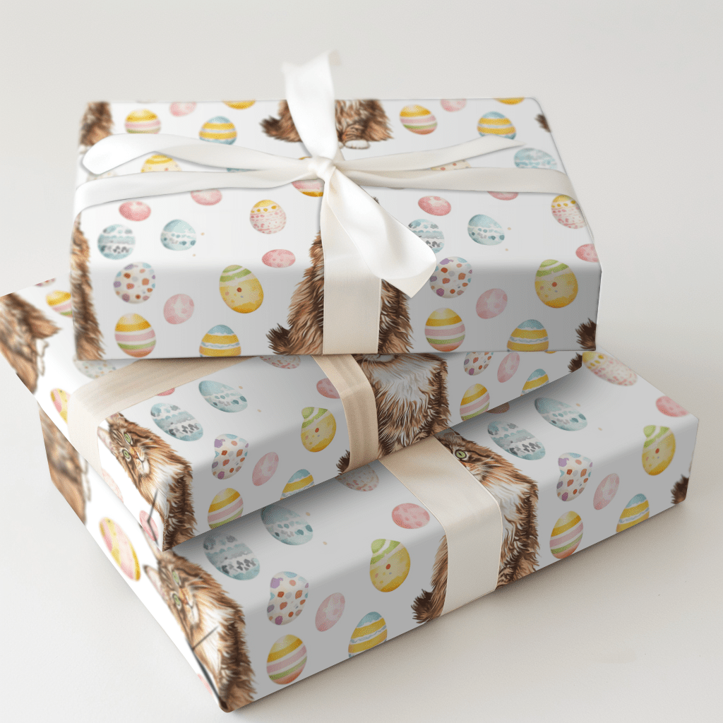 Easter Eggs with the Maine Coon - Wrapping Paper - Aspen & Arlo