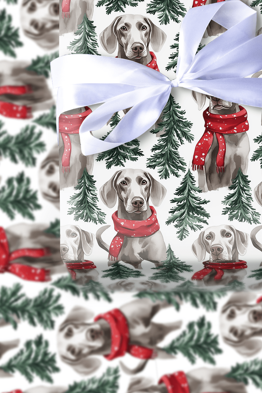 Snow Day for Weimaraners - Wrapping Paper - Aspen & Arlo