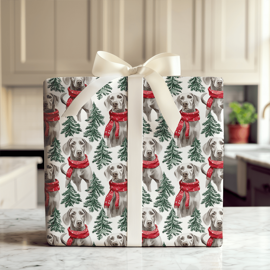 Snow Day for Weimaraners - Wrapping Paper - Aspen & Arlo