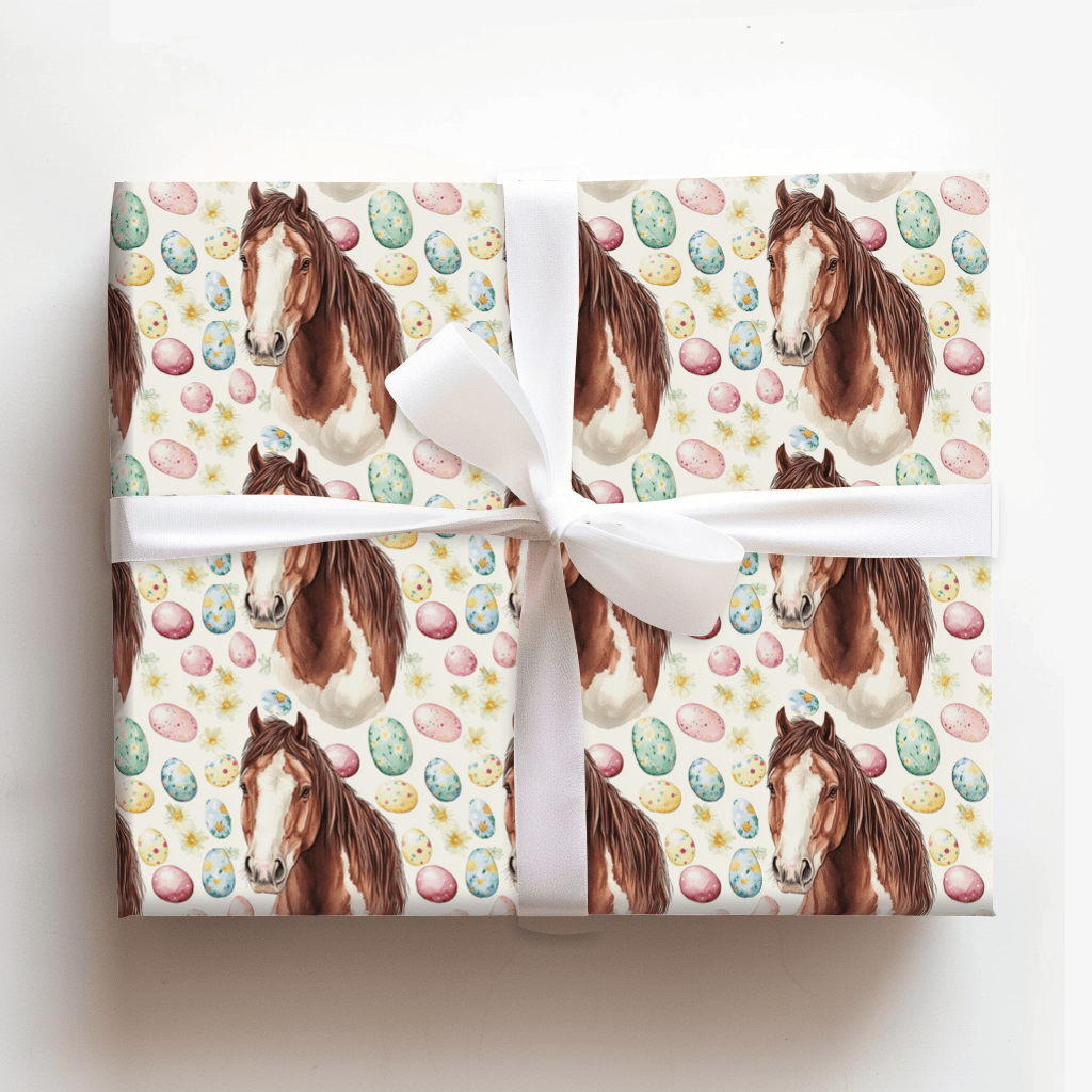 Easter Eggs with the Clydesdale - Wrapping Paper - Aspen & Arlo