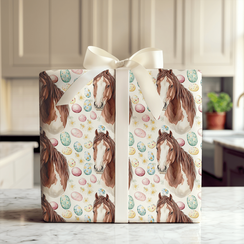 Easter Eggs with the Clydesdale - Wrapping Paper - Aspen & Arlo
