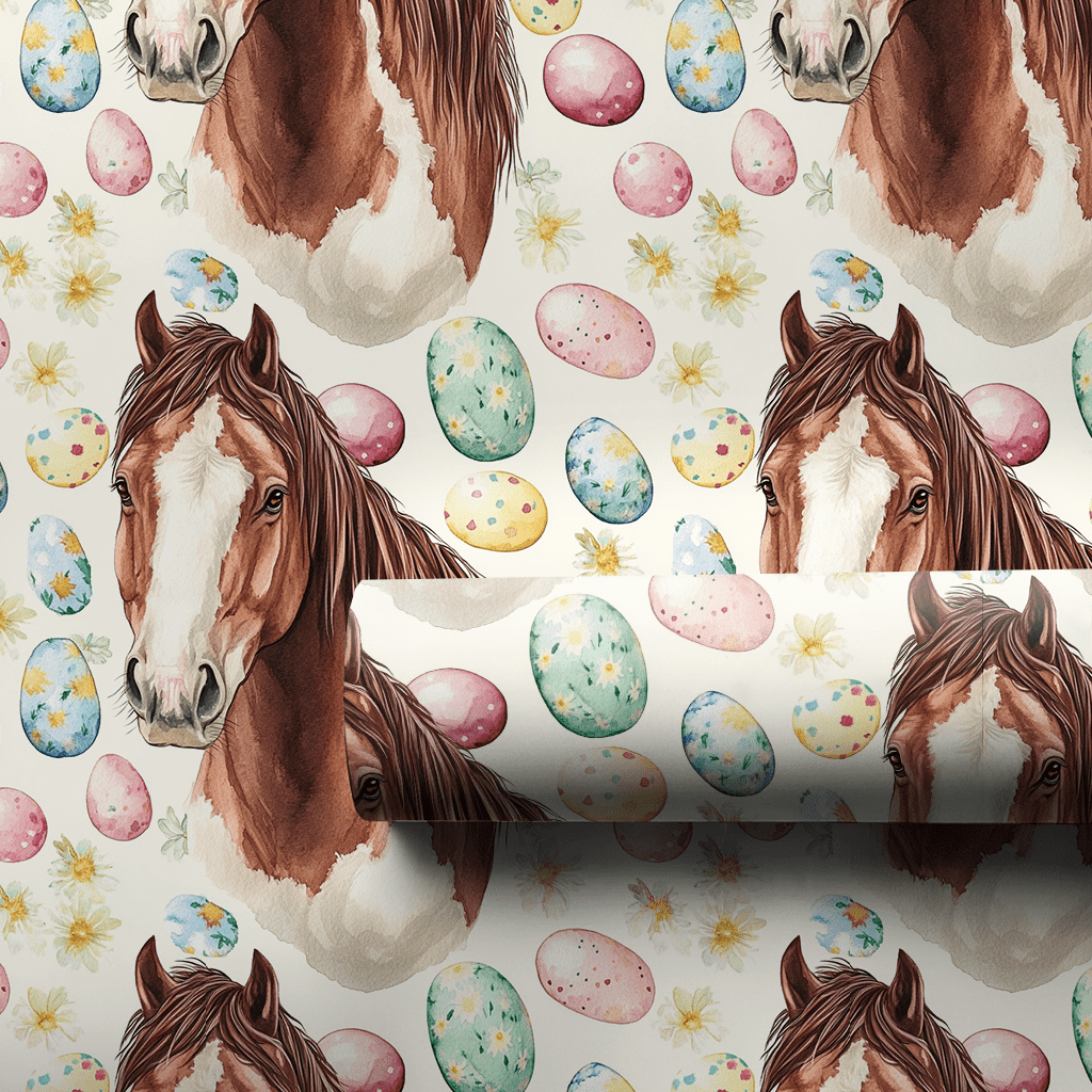 Easter Eggs with the Clydesdale - Wrapping Paper - Aspen & Arlo