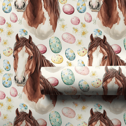 Easter Eggs with the Clydesdale - Wrapping Paper - Aspen & Arlo