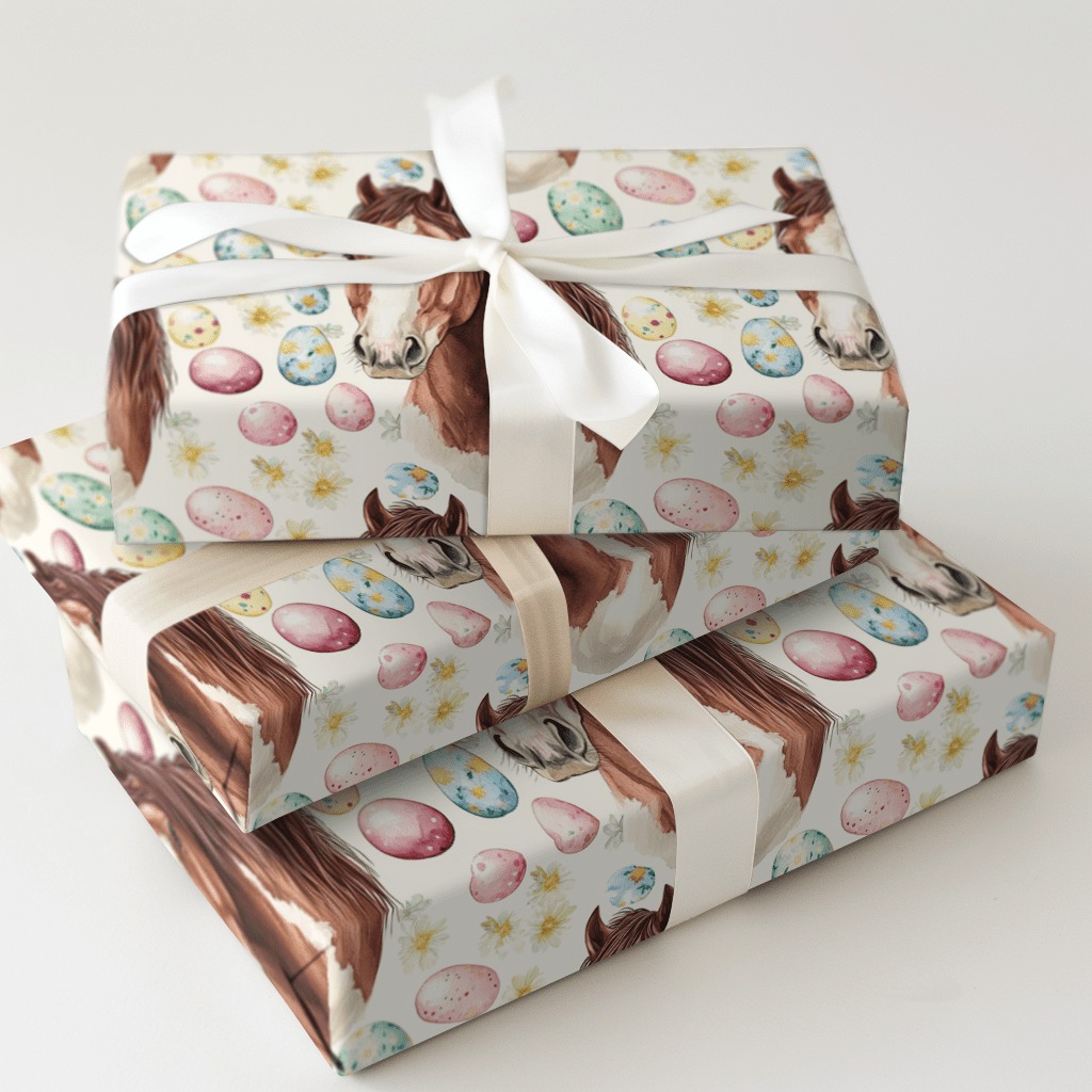 Easter Eggs with the Clydesdale - Wrapping Paper - Aspen & Arlo