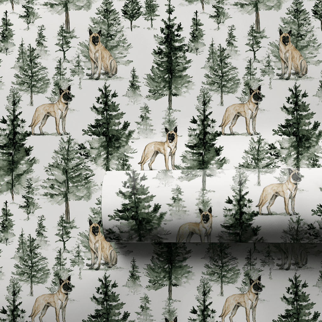 Snow Day for Belgian Malinois - Wrapping Paper - Aspen & Arlo