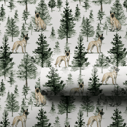 Snow Day for Belgian Malinois - Wrapping Paper - Aspen & Arlo