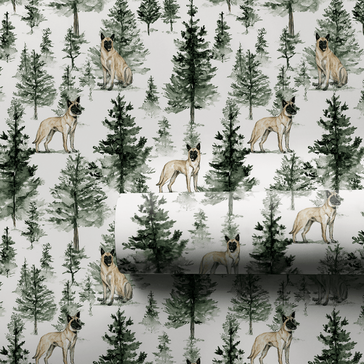 Snow Day for Belgian Malinois - Wrapping Paper - Aspen & Arlo