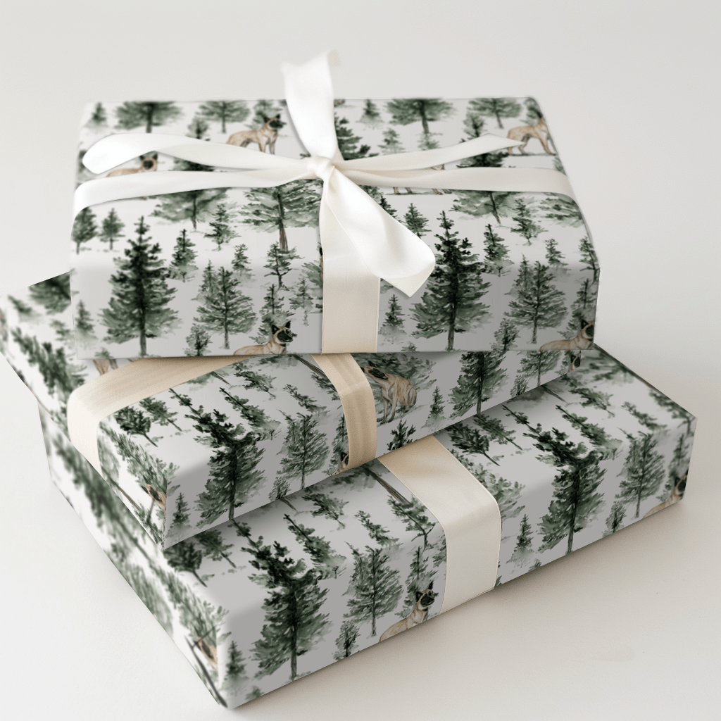 Snow Day for Belgian Malinois - Wrapping Paper - Aspen & Arlo