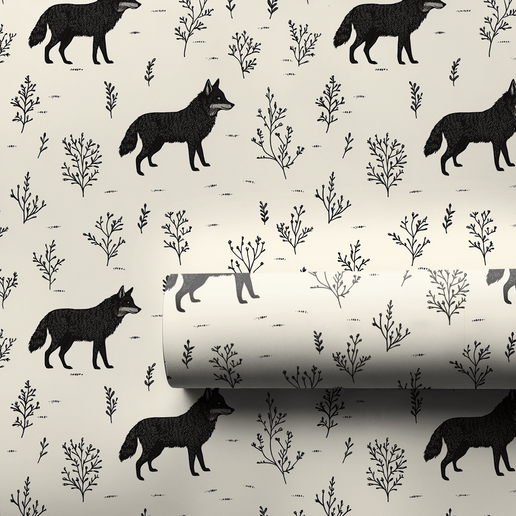 Black Paws - Wrapping Paper - Aspen & Arlo