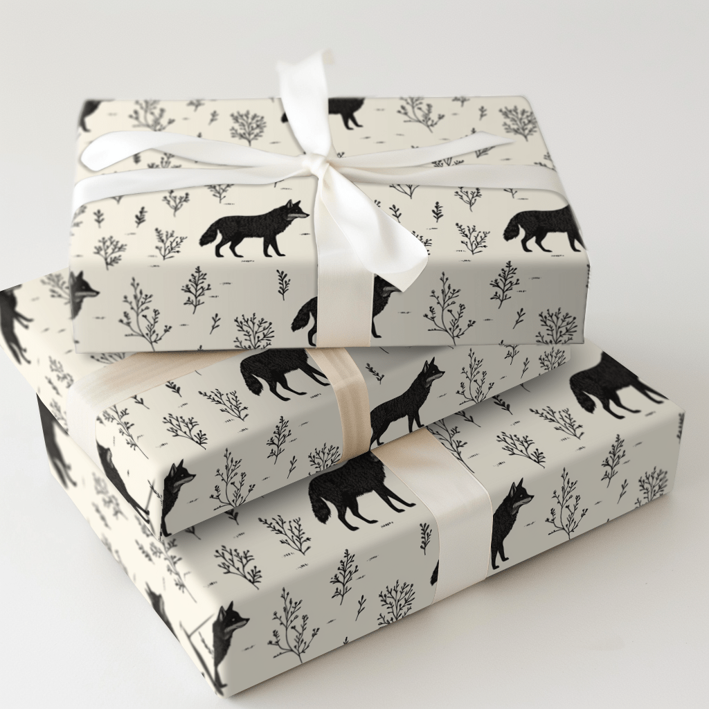 Black Paws - Wrapping Paper - Aspen & Arlo