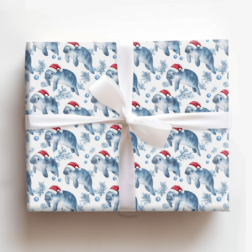 Merry Manatee - Wrapping Paper - Aspen & Arlo