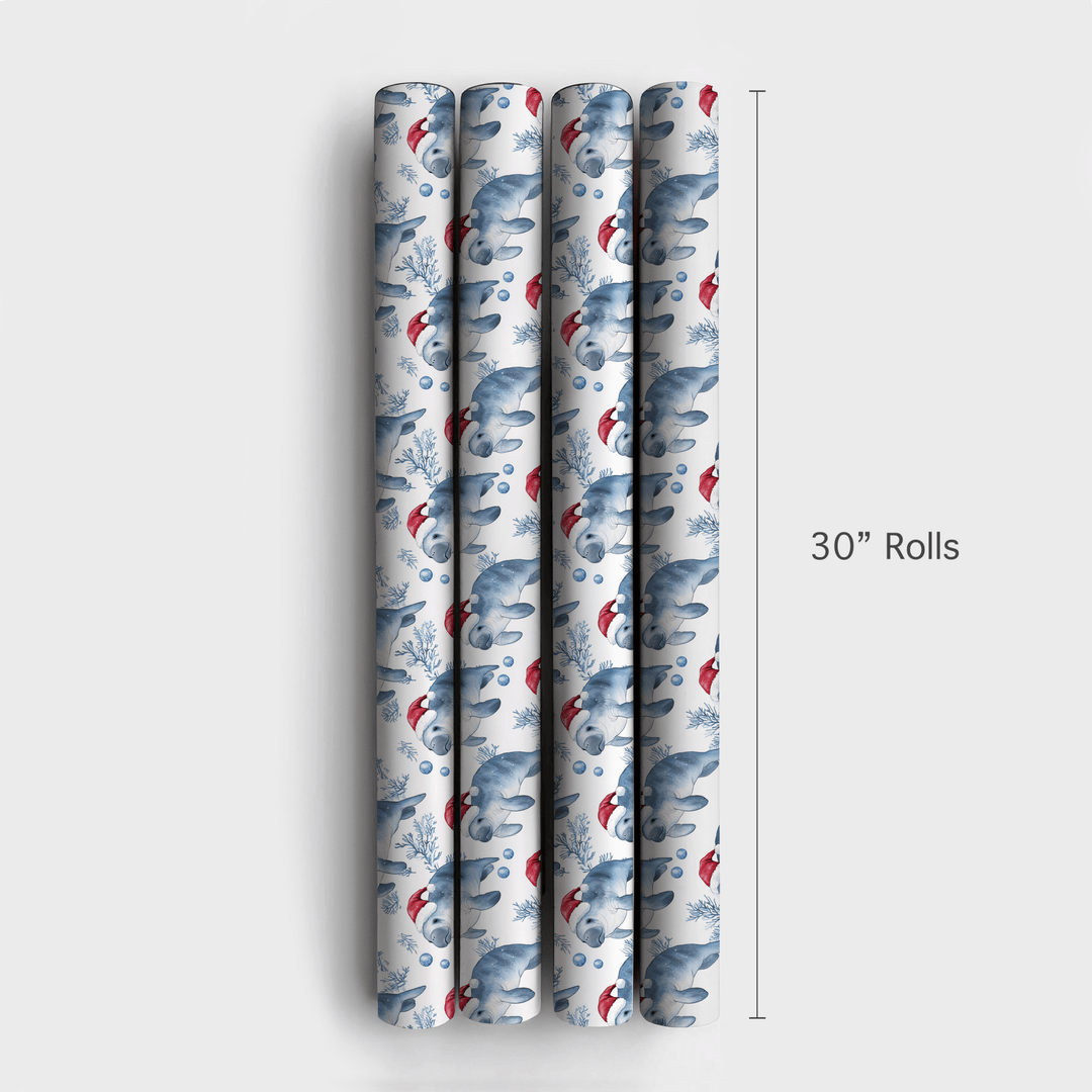 Merry Manatee - Wrapping Paper - Aspen & Arlo