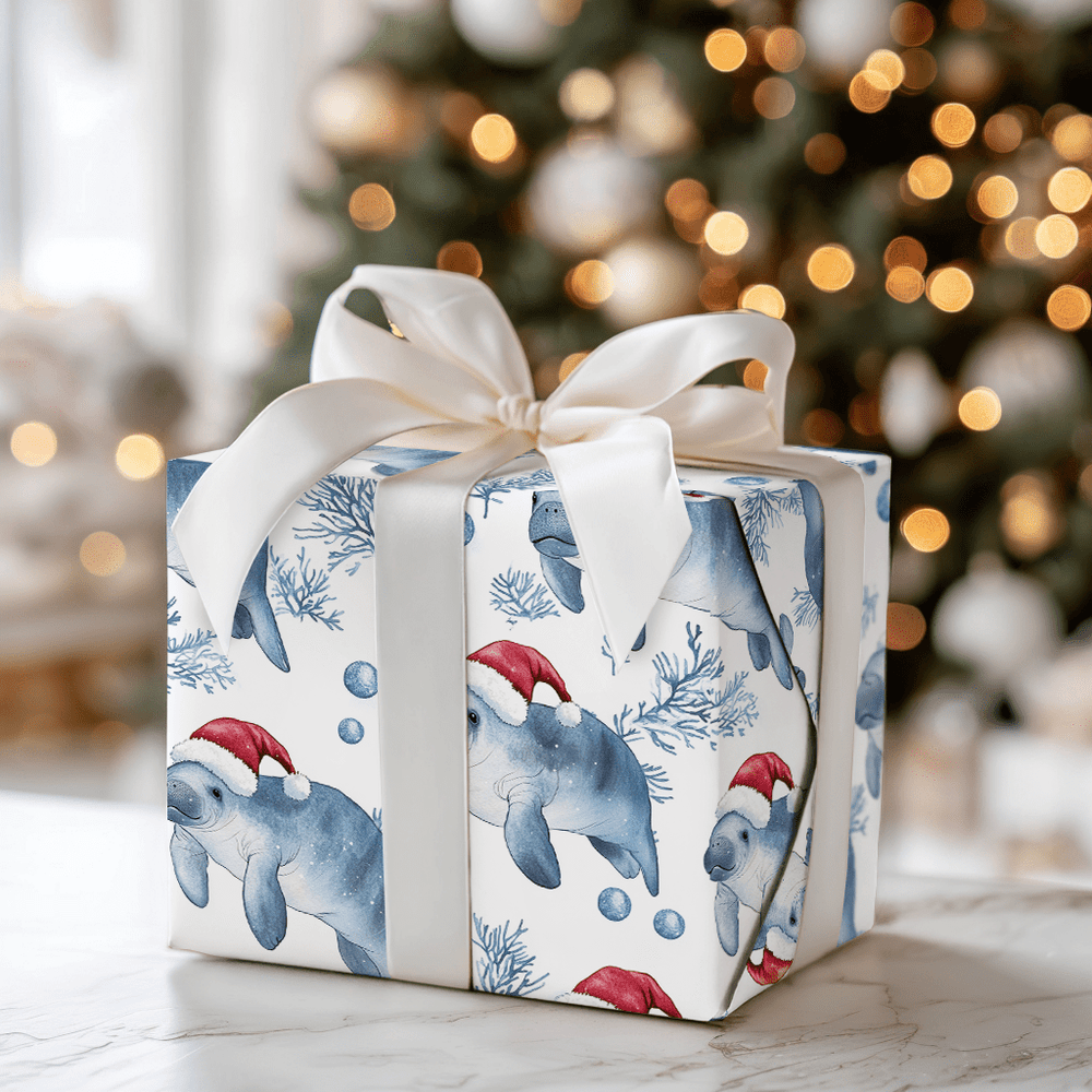 Merry Manatee - Wrapping Paper - Aspen & Arlo