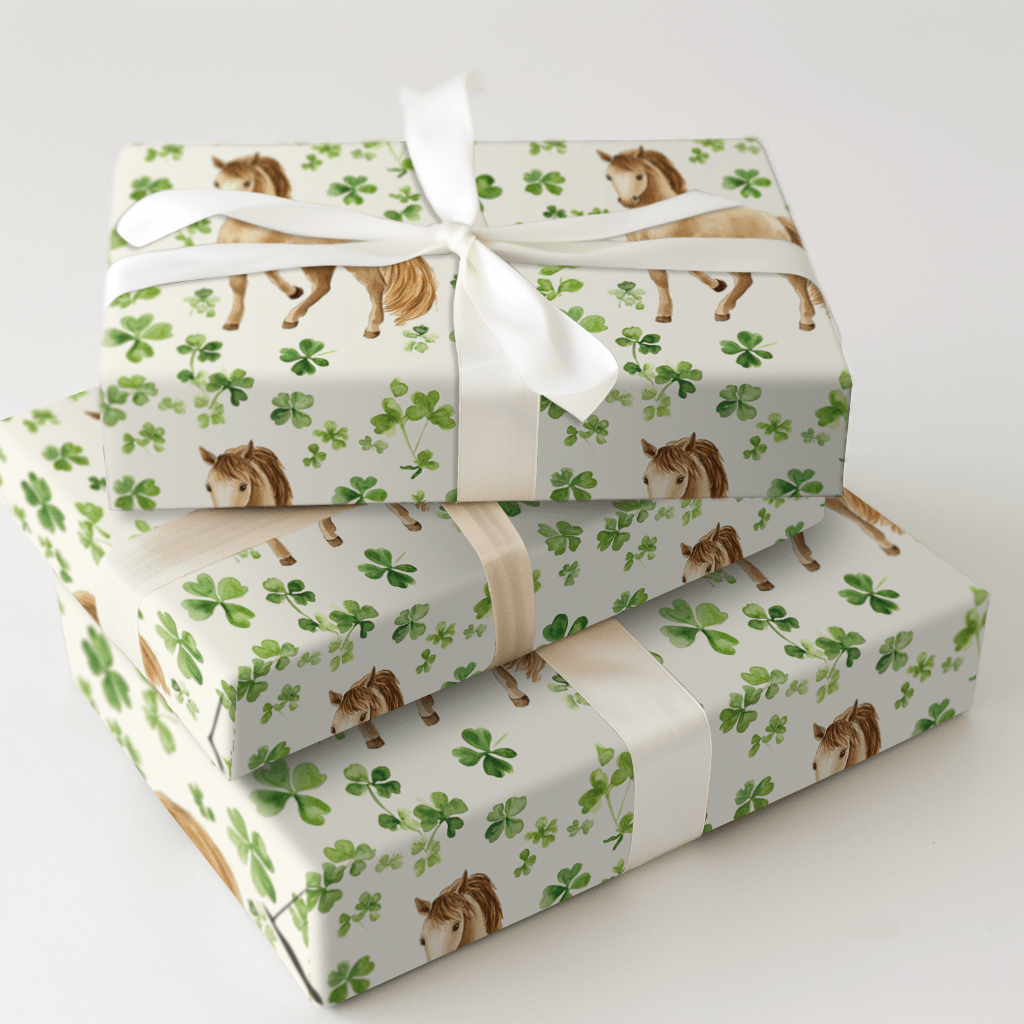 Shamrocks with the Icelandic - Wrapping Paper - Aspen & Arlo