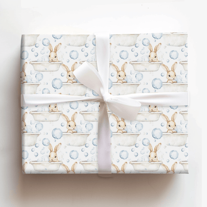 Bubble Bath Bunny Time - Wrapping Paper - Aspen & Arlo