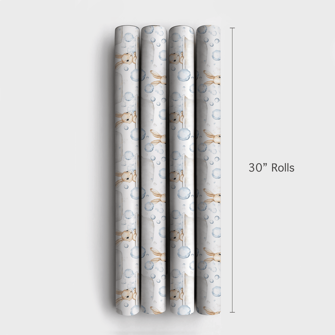 Bubble Bath Bunny Time - Wrapping Paper - Aspen & Arlo