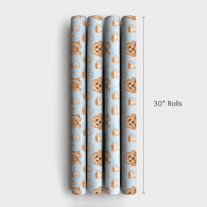 Coffee Day with the Cavapoo - Wrapping Paper - Aspen & Arlo