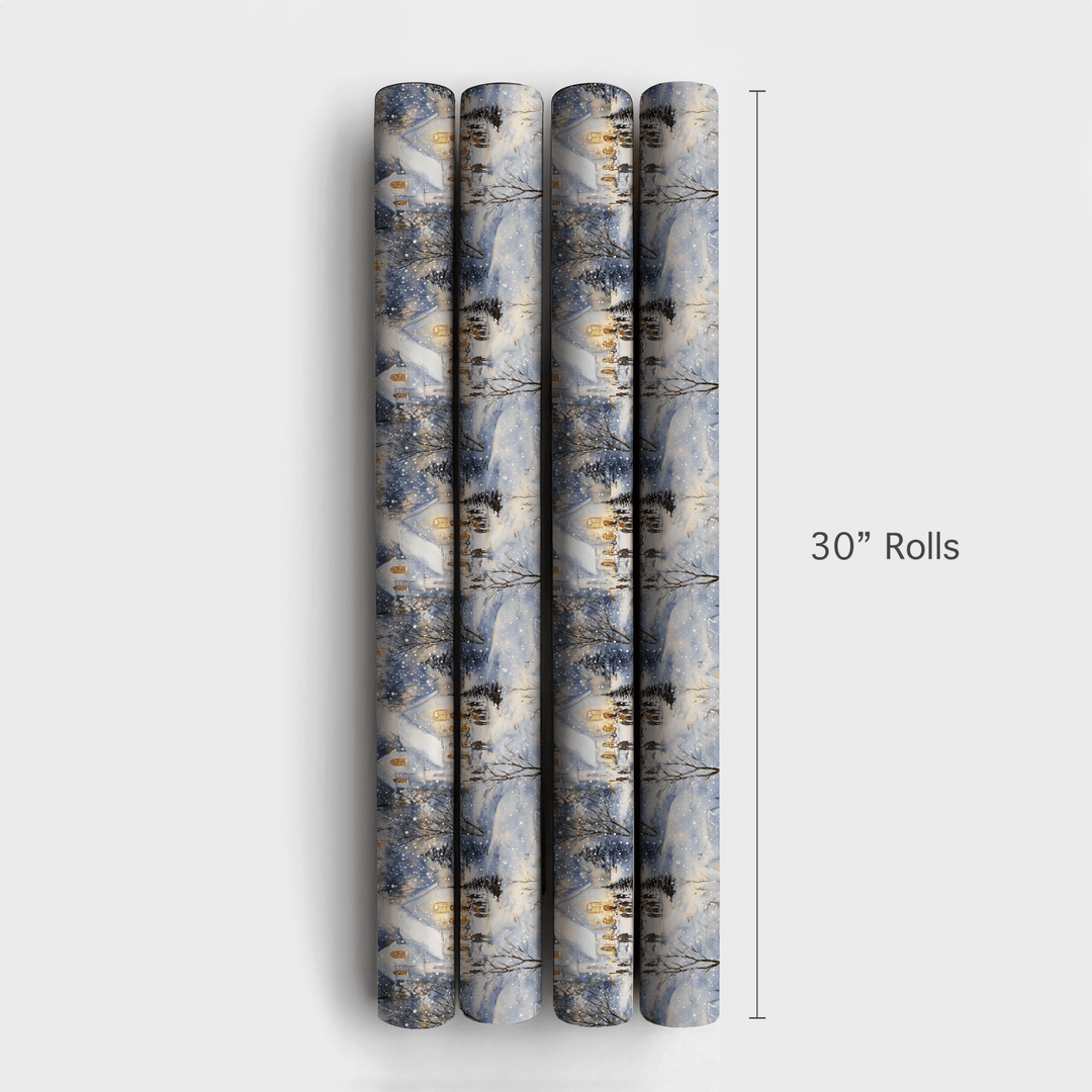 Snowy Chapel Cheer - Wrapping Paper - Aspen & Arlo