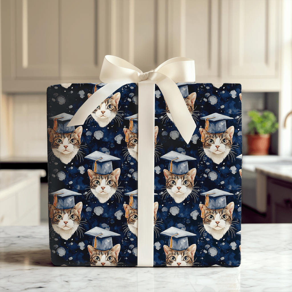 American Wirehair Graduate - Wrapping Paper - Aspen & Arlo