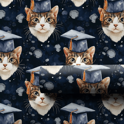 American Wirehair Graduate - Wrapping Paper - Aspen & Arlo