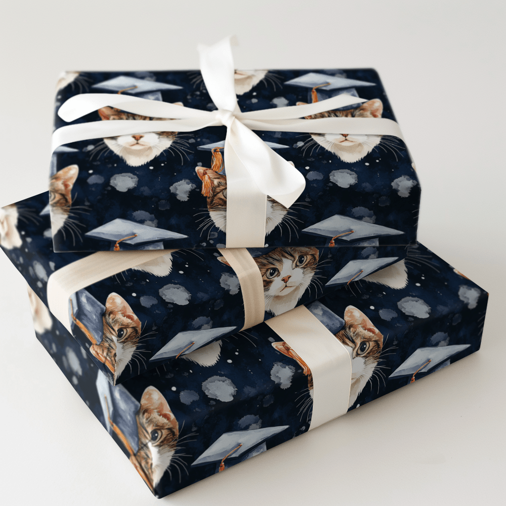 American Wirehair Graduate - Wrapping Paper - Aspen & Arlo