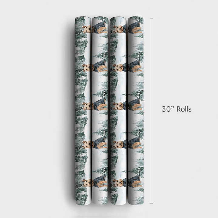 Snow Day for Airedale Terriers - Wrapping Paper - Aspen & Arlo