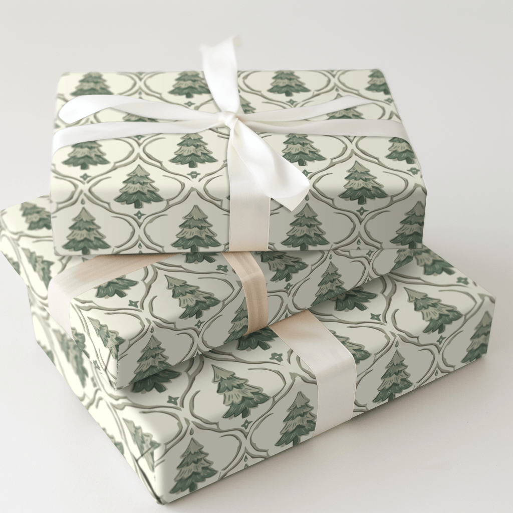 Evergreen Trellis - Wrapping Paper - Aspen & Arlo