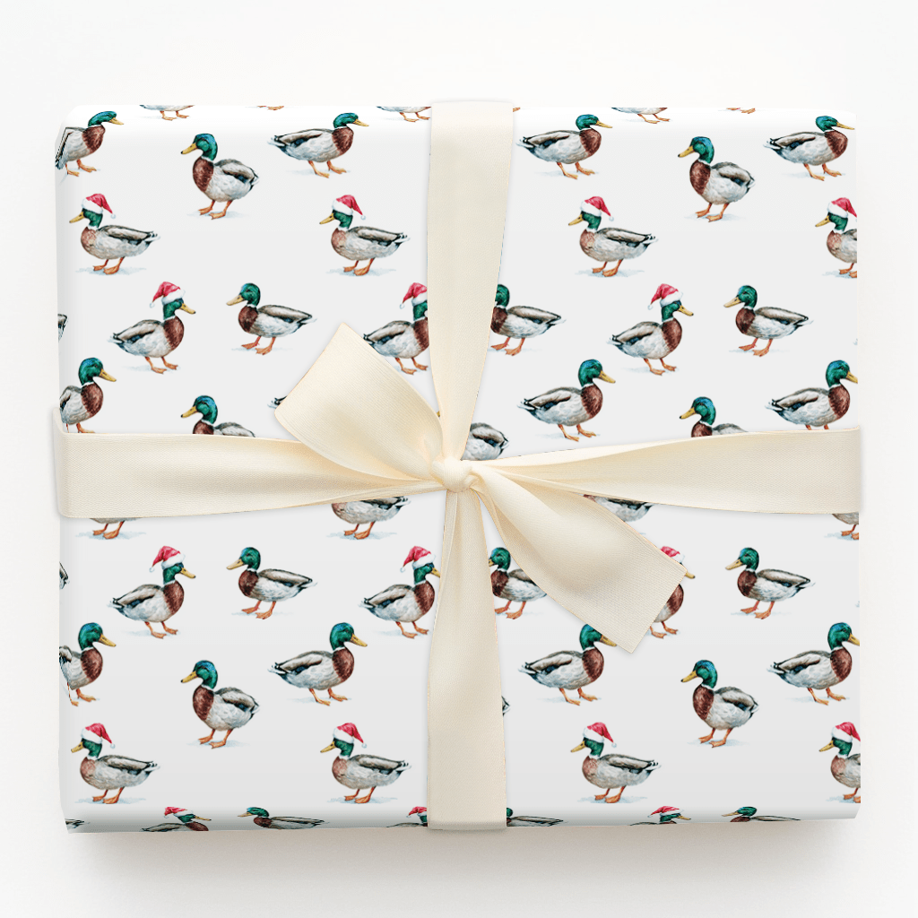 Duck, Duck, Claus - Wrapping Paper - Aspen & Arlo