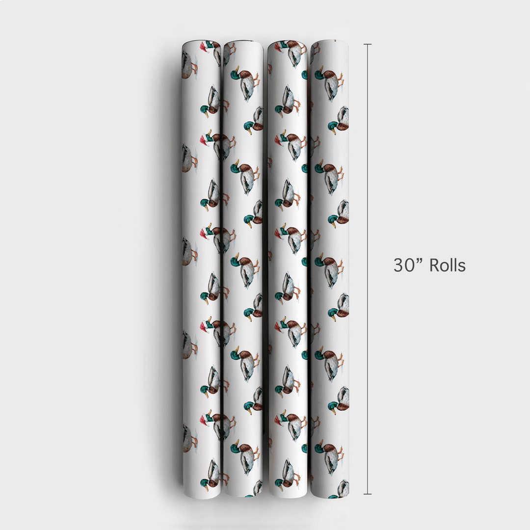 Duck, Duck, Claus - Wrapping Paper - Aspen & Arlo