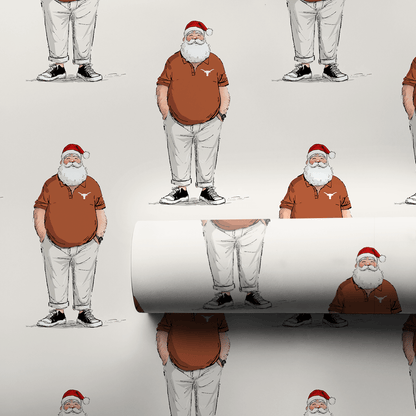 Longhorn Santa Polo - Wrapping Paper - Aspen & Arlo