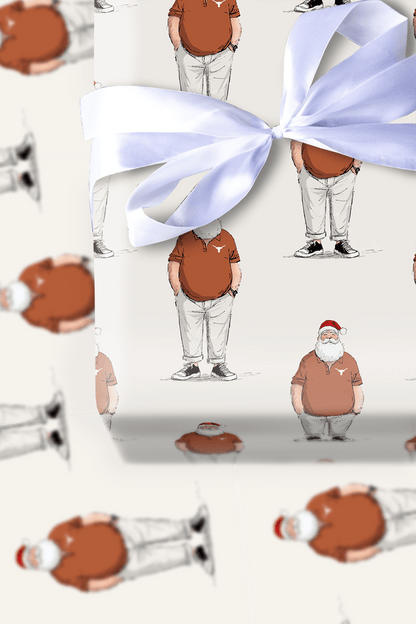 Longhorn Santa Polo - Wrapping Paper - Aspen & Arlo