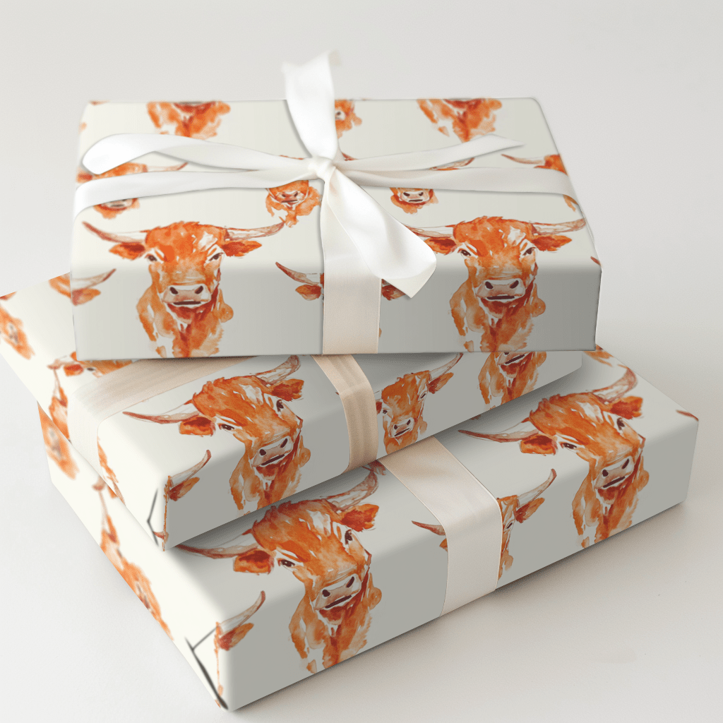 Bull Call - Wrapping Paper - Aspen & Arlo