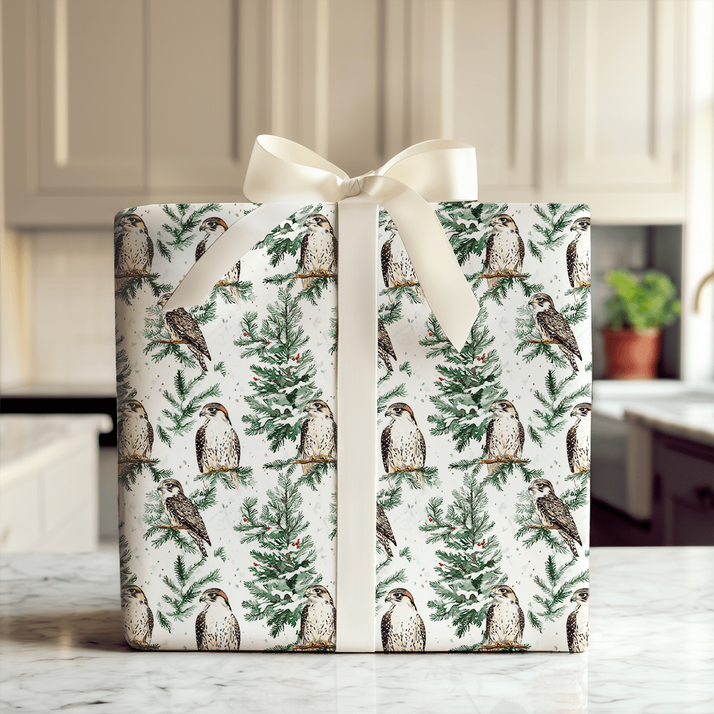 Falcon Festivity - Wrapping Paper - Aspen & Arlo