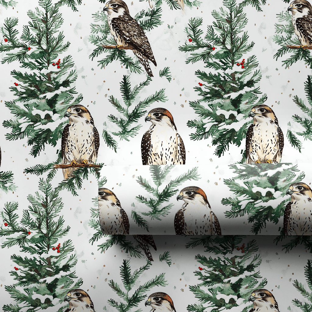 Falcon Festivity - Wrapping Paper - Aspen & Arlo