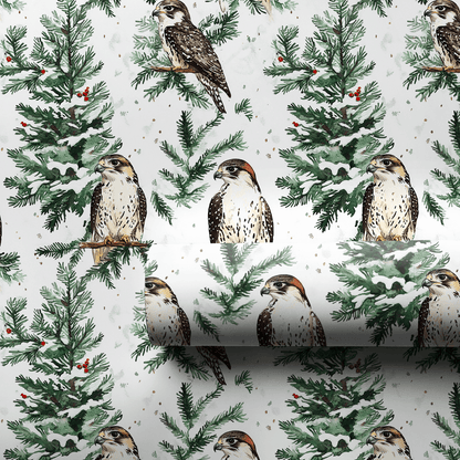 Falcon Festivity - Wrapping Paper - Aspen & Arlo