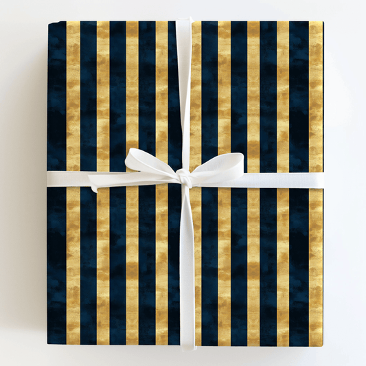 Gold Rush Navy - Wrapping Paper - Aspen & Arlo