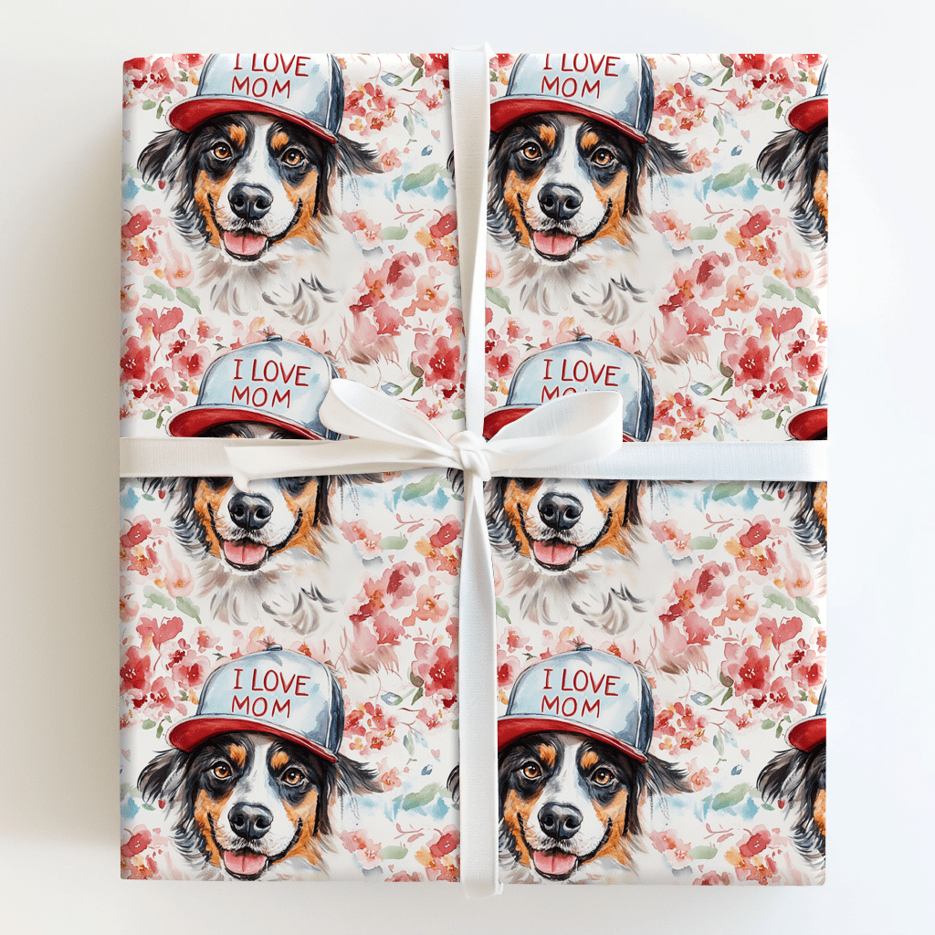 Mom's Favorite Australian Shepherd - Wrapping Paper - Aspen & Arlo